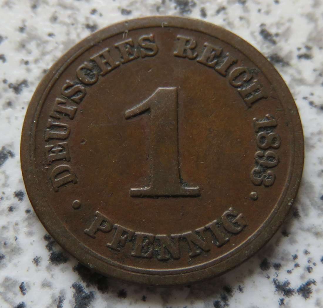 Kaiserreich 1 Pfennig 1893 E   