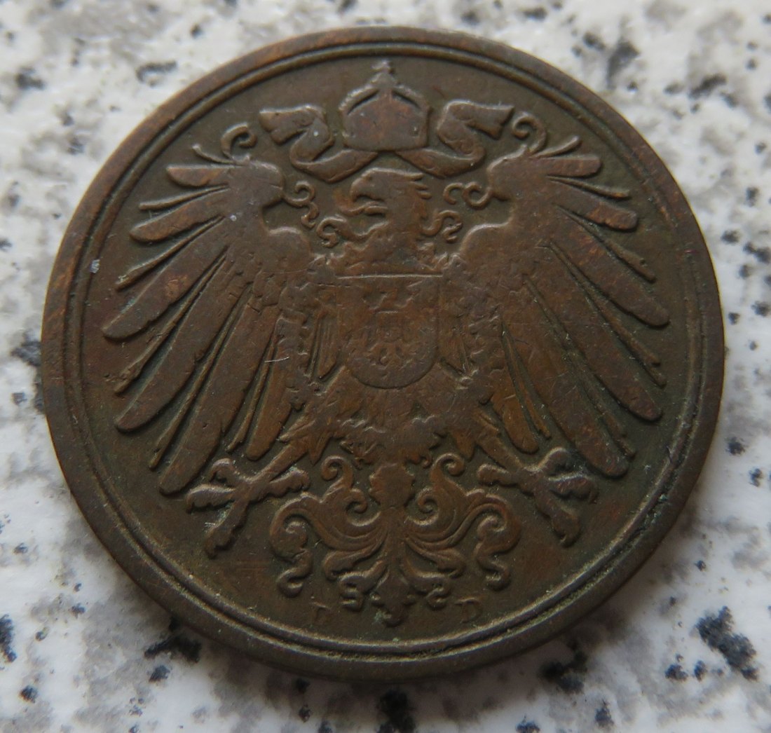  Kaiserreich 1 Pfennig 1894 D   