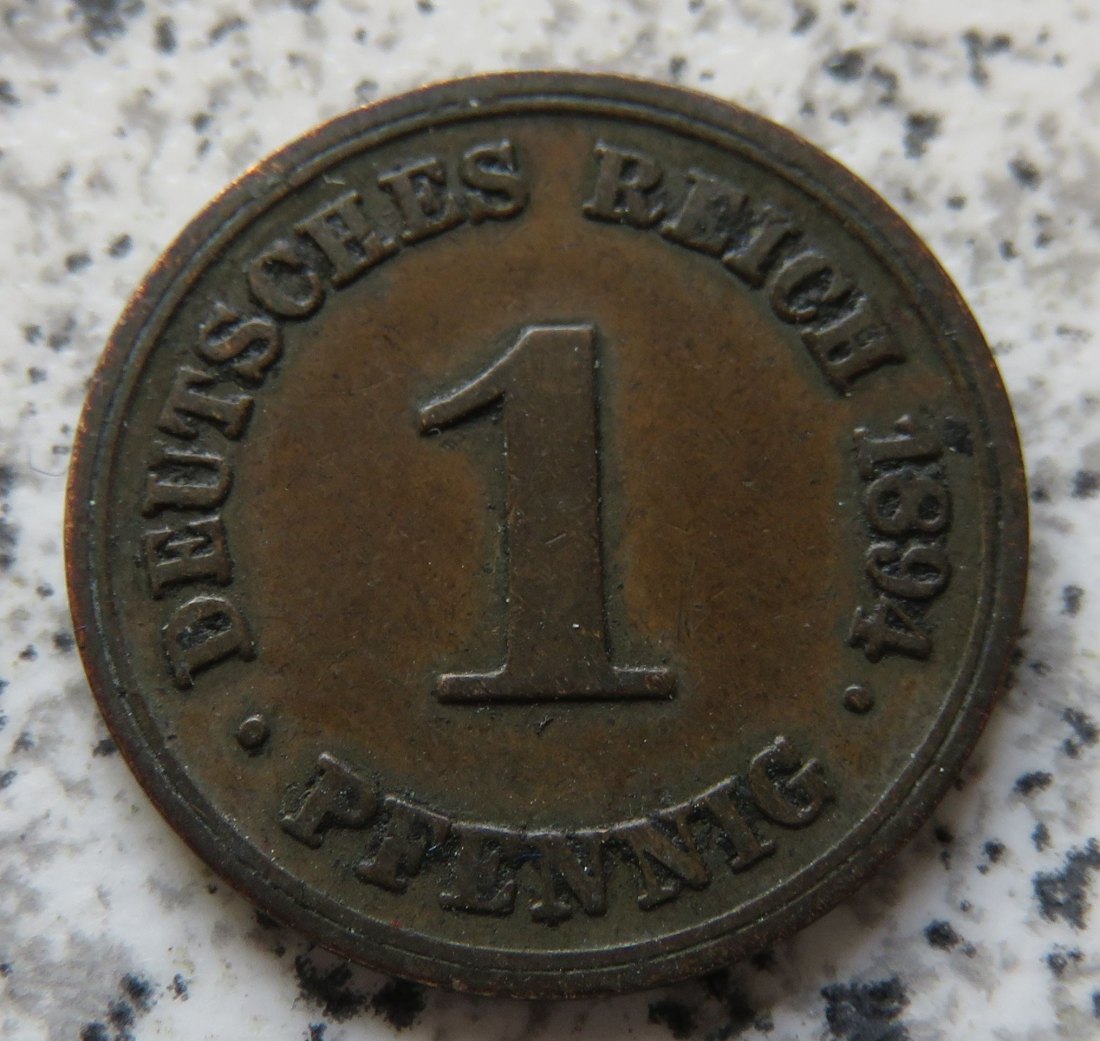  Kaiserreich 1 Pfennig 1894 F   