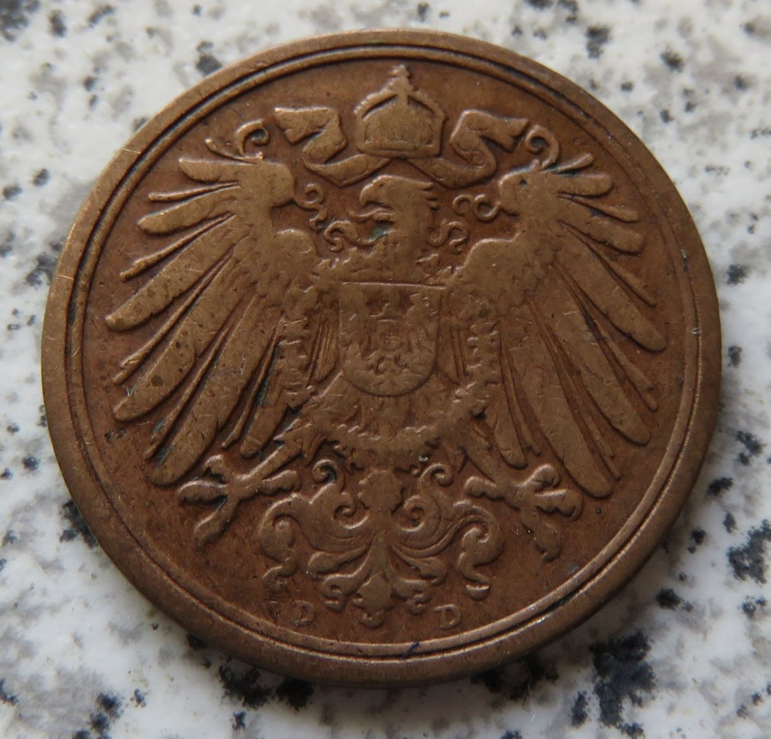  Kaiserreich 1 Pfennig 1897 D   