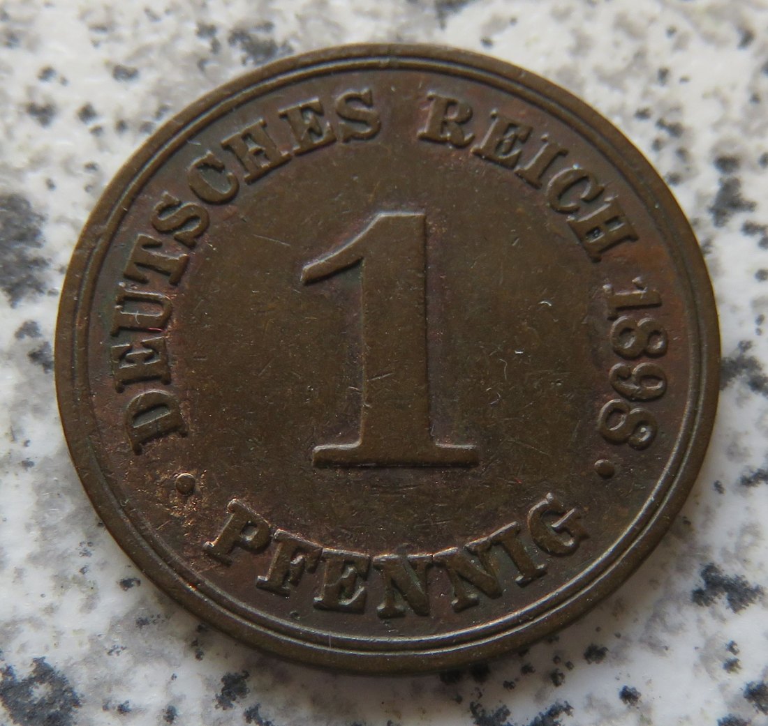  Kaiserreich 1 Pfennig 1898 F   