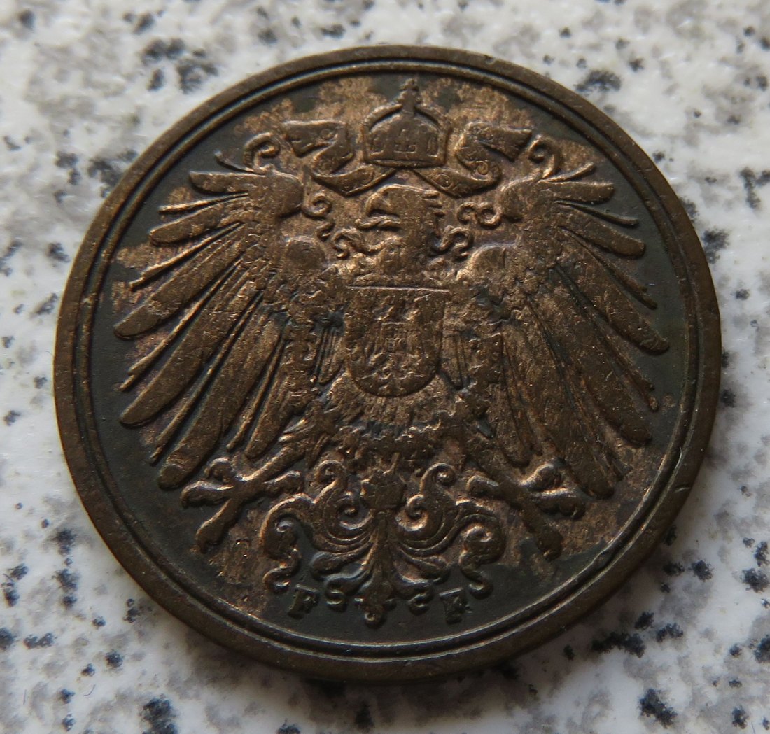  Kaiserreich 1 Pfennig 1898 F   