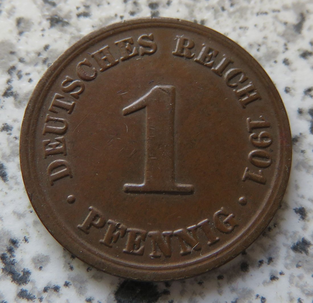  Kaiserreich 1 Pfennig 1901 A, besser   