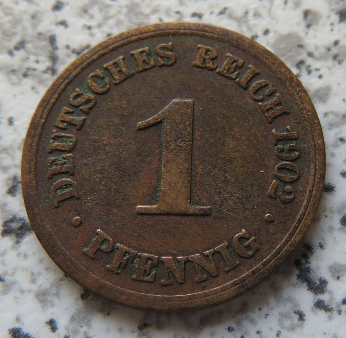  Kaiserreich 1 Pfennig 1902 F   