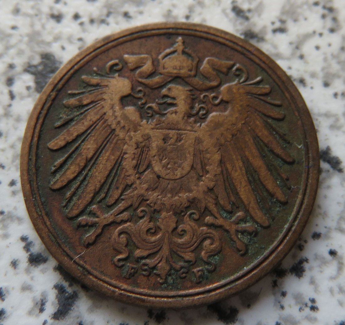  Kaiserreich 1 Pfennig 1902 F   