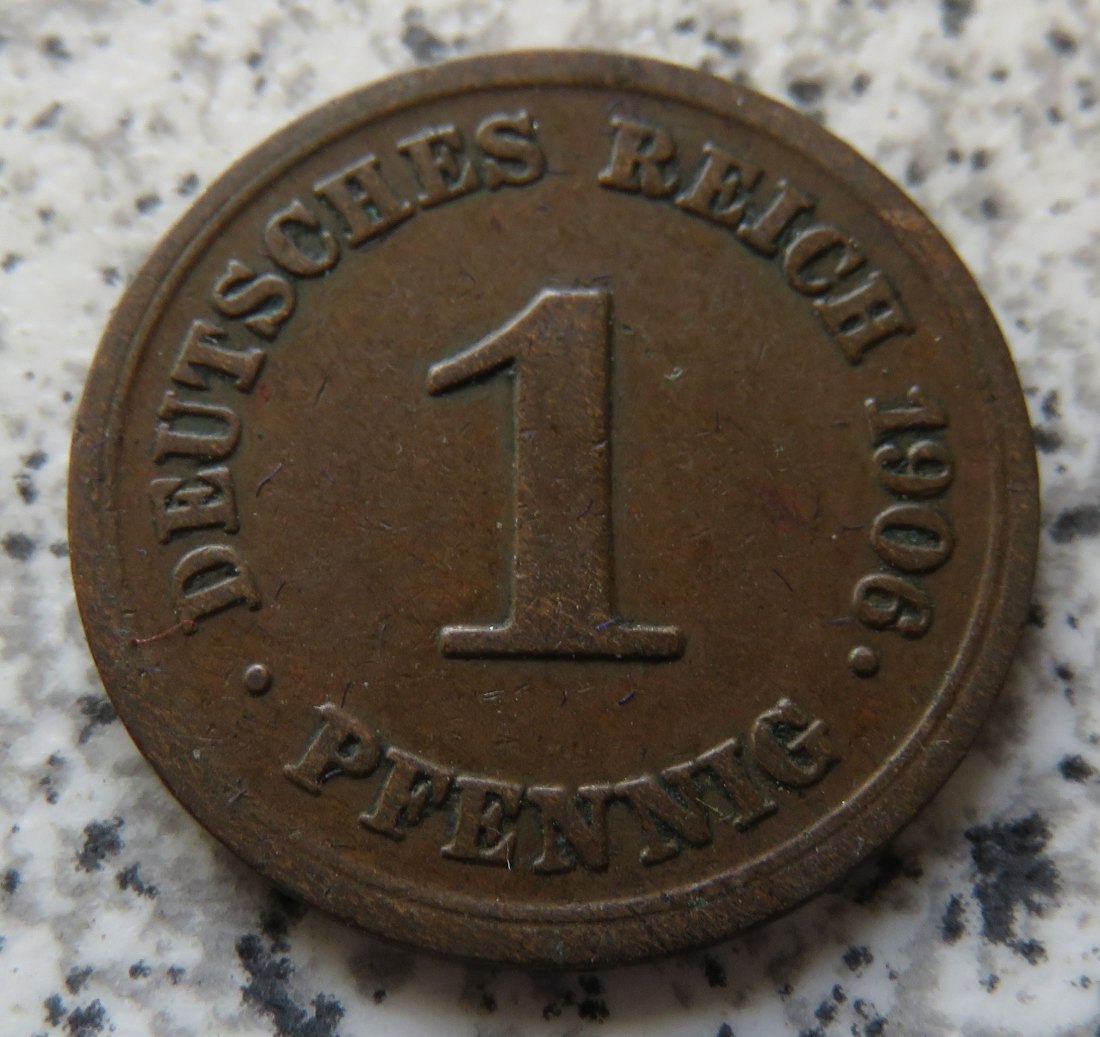  Kaiserreich 1 Pfennig 1906 E   
