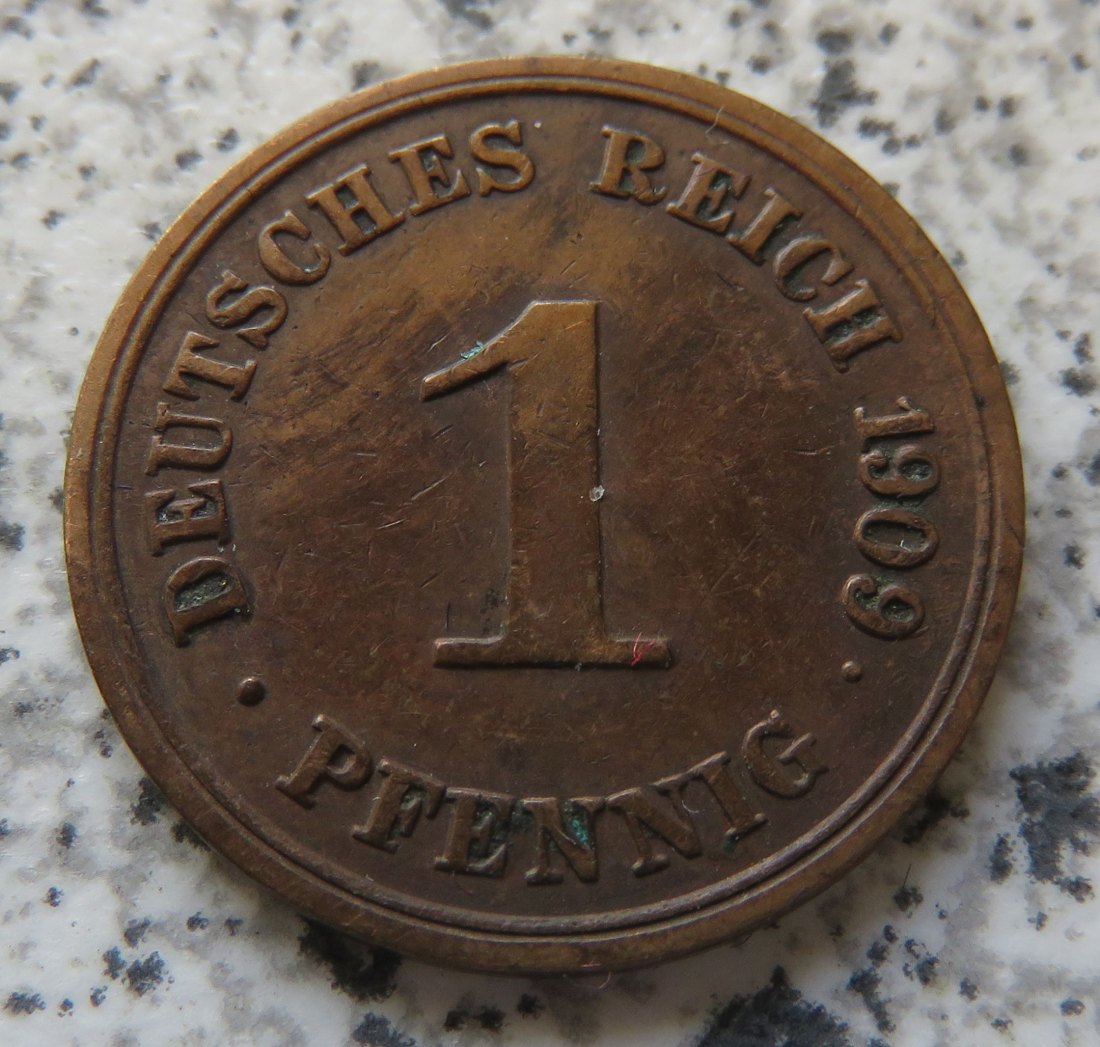  Kaiserreich 1 Pfennig 1909 G   