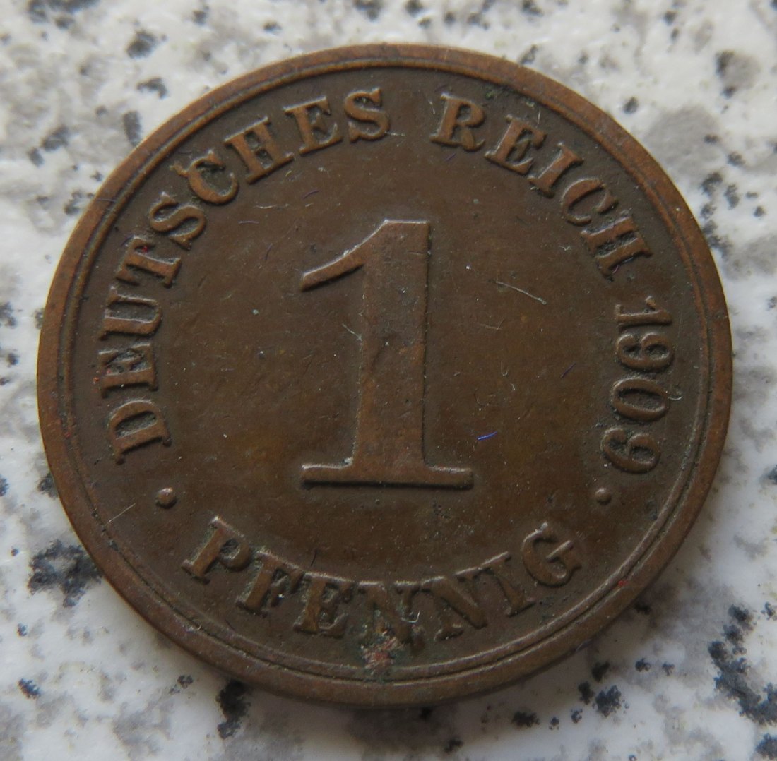  Kaiserreich 1 Pfennig 1909 G   