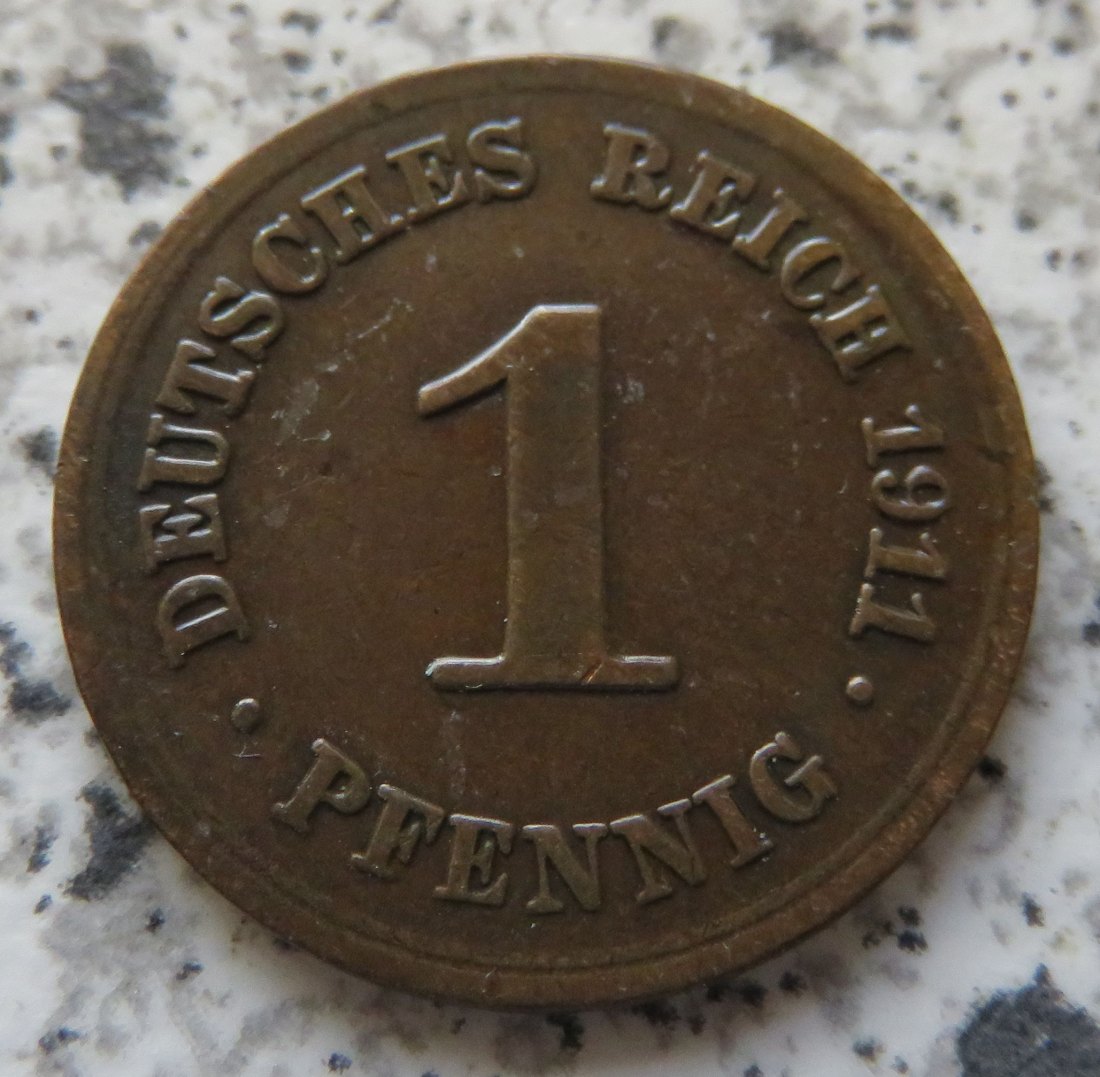  Kaiserreich 1 Pfennig 1911 E   