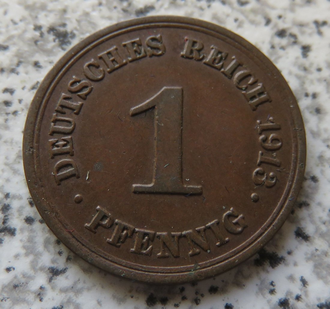  Kaiserreich 1 Pfennig 1913 E, besser   
