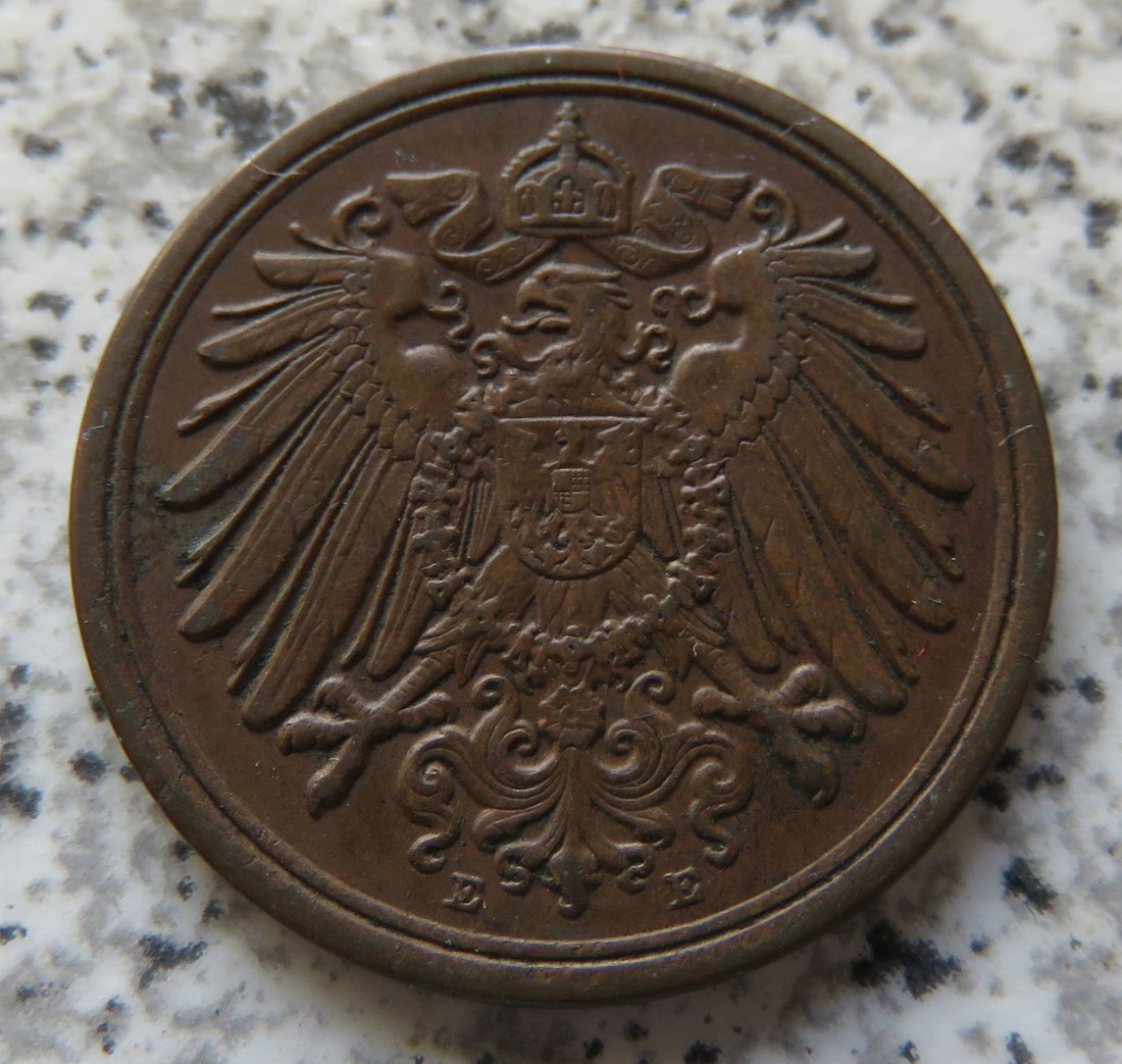  Kaiserreich 1 Pfennig 1913 E, besser   
