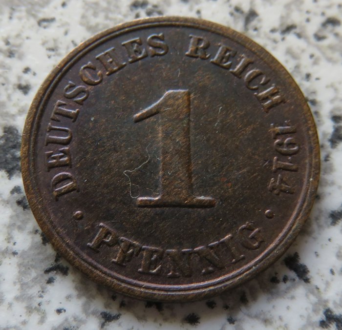  Kaiserreich 1 Pfennig 1914 A   