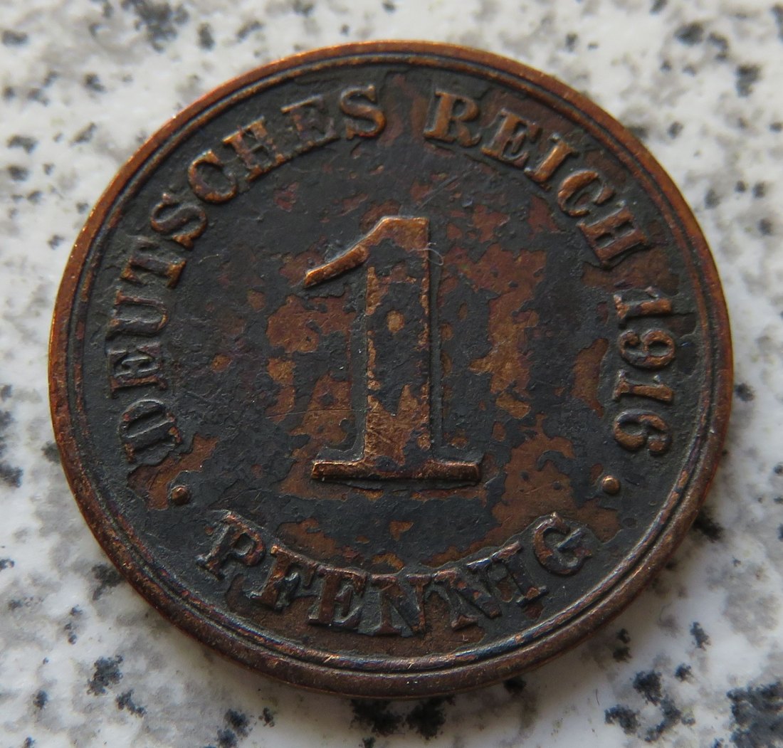  Kaiserreich 1 Pfennig 1916 G   