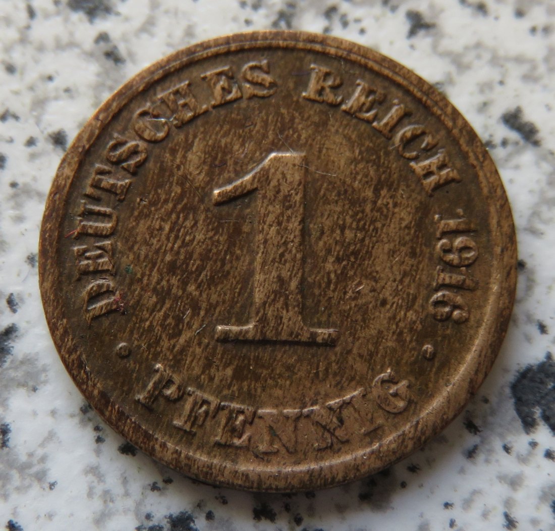 Kaiserreich 1 Pfennig 1916 J   