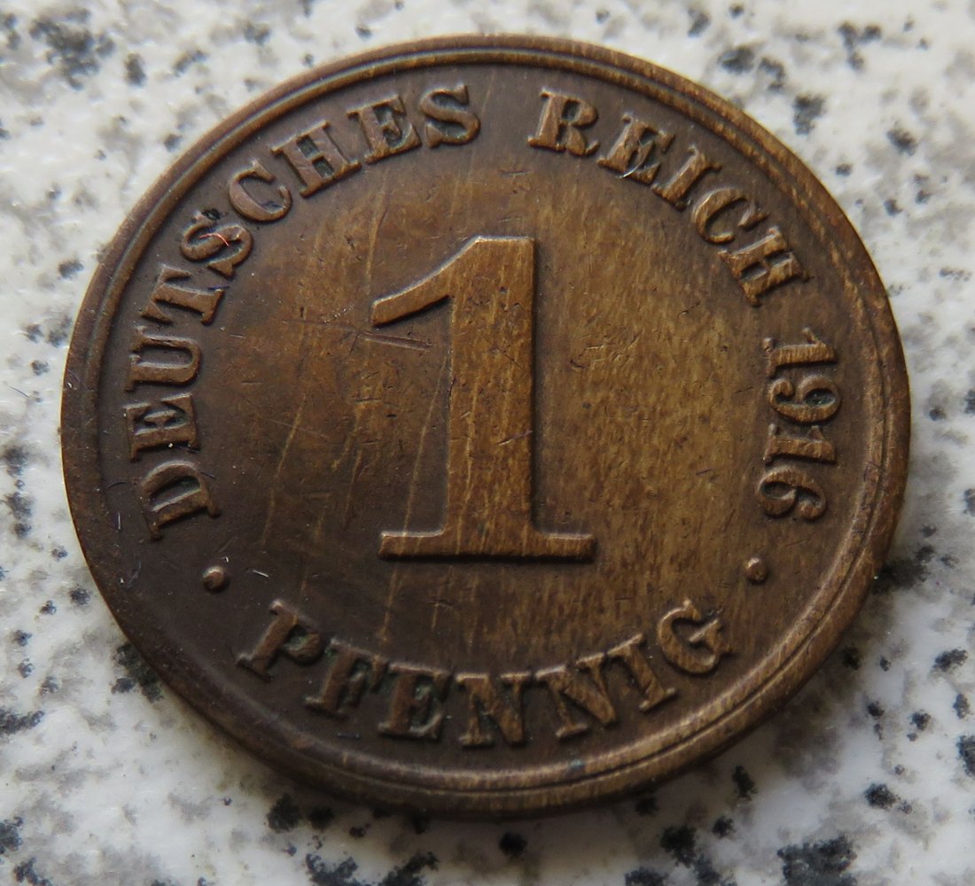  Kaiserreich 1 Pfennig 1916 J   