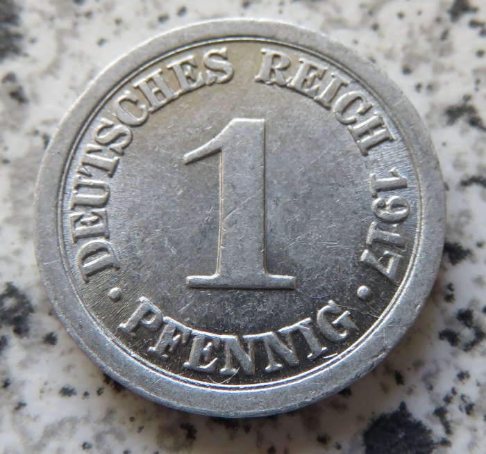  Kaiserreich 1 Pfennig 1917 A   