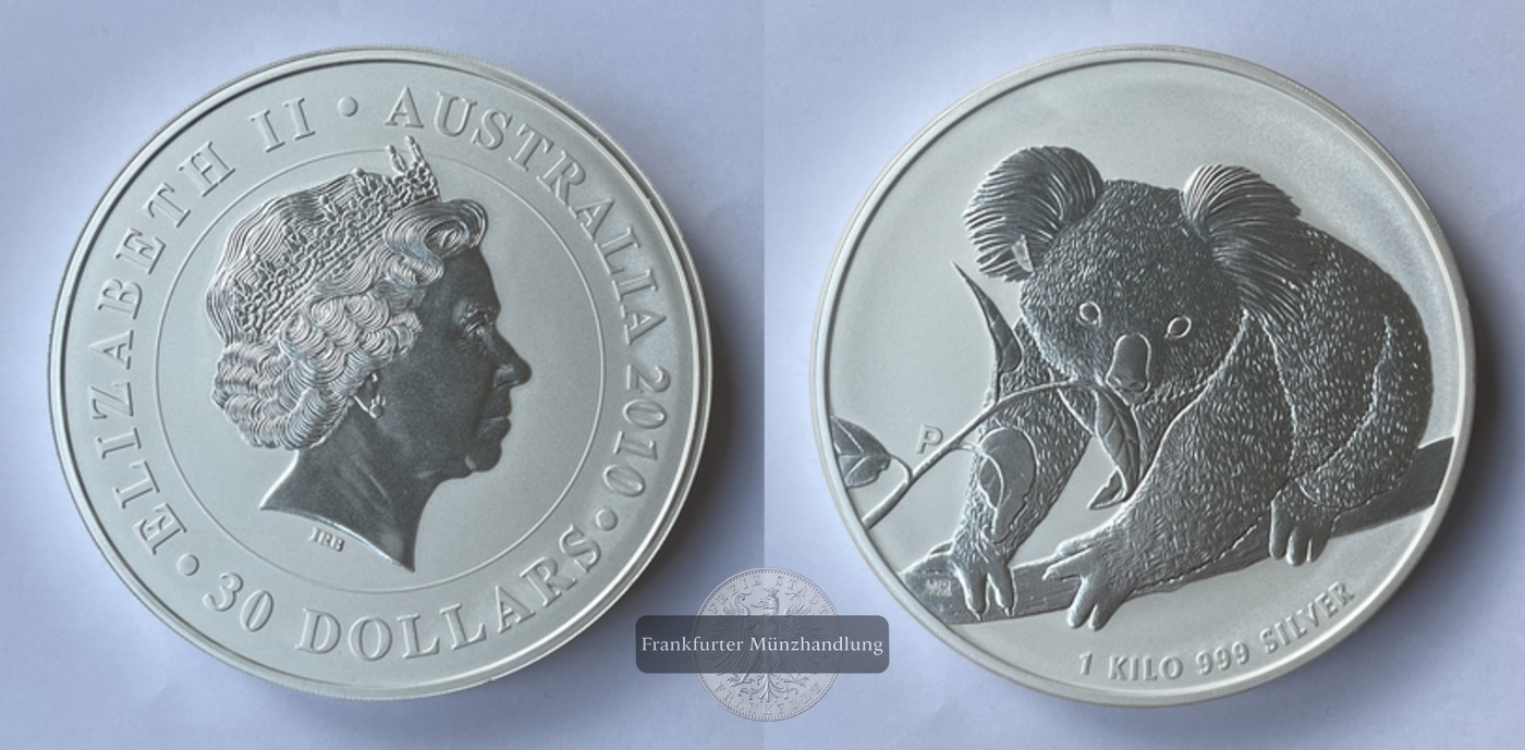  Australien 2010 30 Dollar Koala FM-Frankfurt Feinsilber: 1.000g   