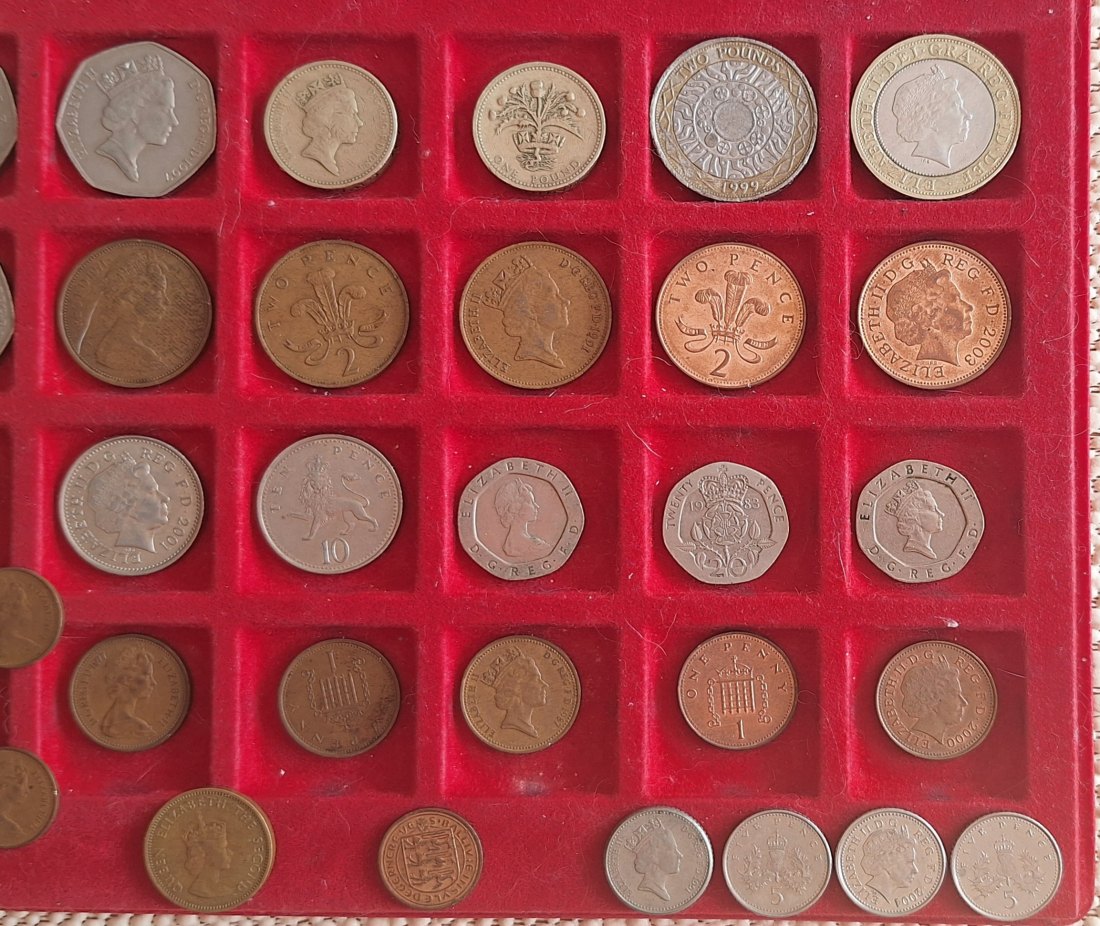  England/ Bailiwick of Jersey Queen Elizabeth II, ab 1/2 Penny bis 2 Pounds Gewicht 175g   