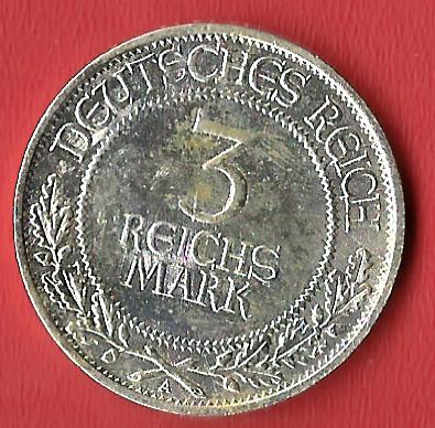  Weimar 3 Mark Lübeck 1926 A  Koblenzer Muenzen Studio Münzankauf Koblenz Frank Maurer AL572   