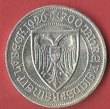  Weimar 3 Mark Lübeck 1926 A  Koblenzer Muenzen Studio Münzankauf Koblenz Frank Maurer AL572   
