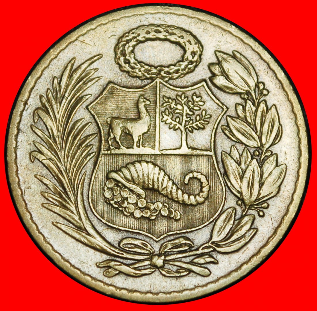  Ⰶ CORNUCOPIA (1935-1965): PERU ★ 1/2 SOL DE ORO 1955 ERROR!★LOW START★NO RESERVE   