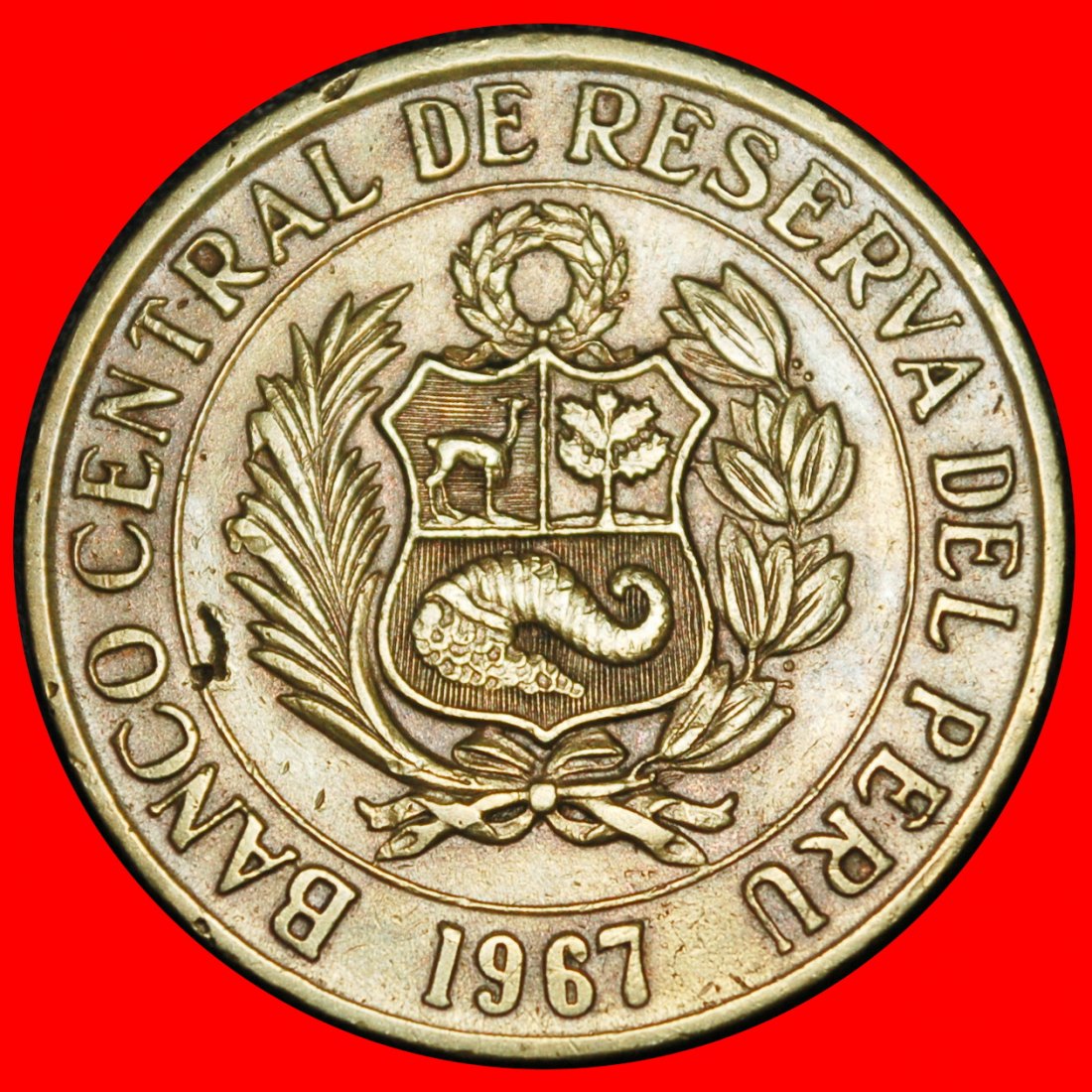  Ⰶ VICUGNA (1966-1975): PERU ★ 1 SOL DE ORO 1967! CORNUCOPIA! ★LOW START★NO RESERVE   