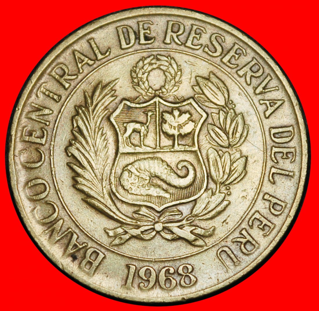  Ⰶ VICUGNA (1966-1975): PERU ★ 1 SOL DE ORO 1968! CORNUCOPIA! ★LOW START★NO RESERVE   