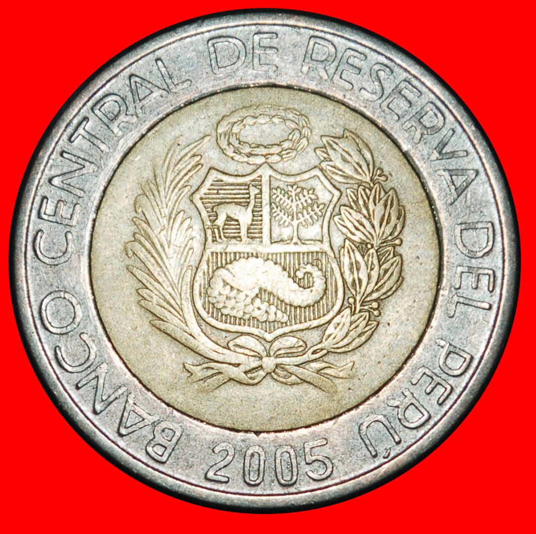  Ⰶ NAZCA CONDOR (1994-2025): PERU ★ 5 NEW SOLES 2005 DIES II B p! ERROR!★LOW START ★ NO RESERVE!   