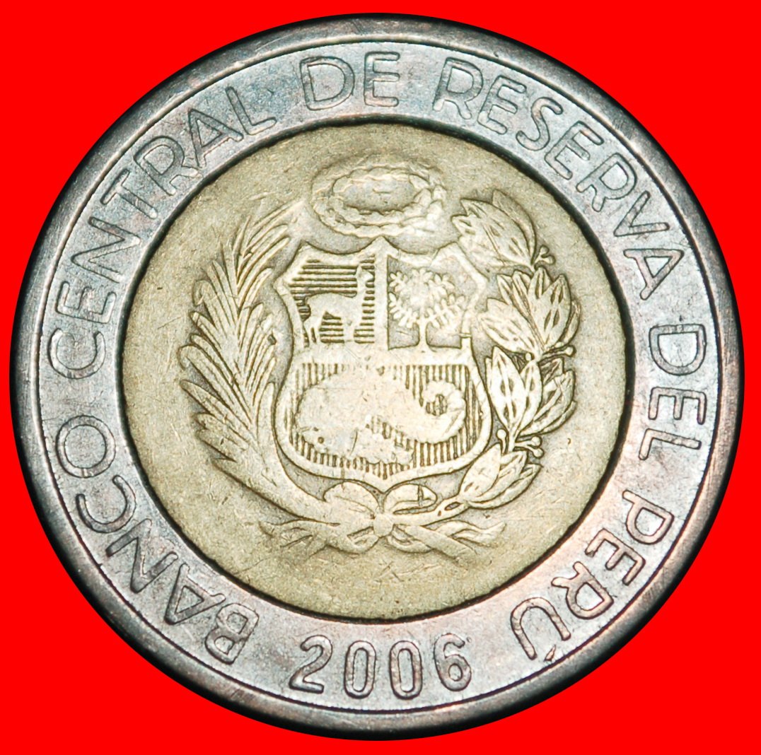  Ⰶ NAZCA CONDOR (1994-2025): PERU ★ 5 NEW SOLES 2006 DIES II B p! ERROR!★LOW START ★ NO RESERVE!   