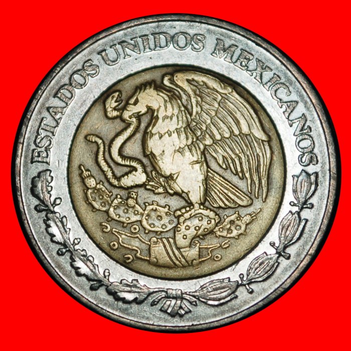  Ⰶ STEIN DER SONNE (1992-2025): MEXIKO ★ 2 PESO 2002! STEMPEL III A! OHNE VORBEHALT!   