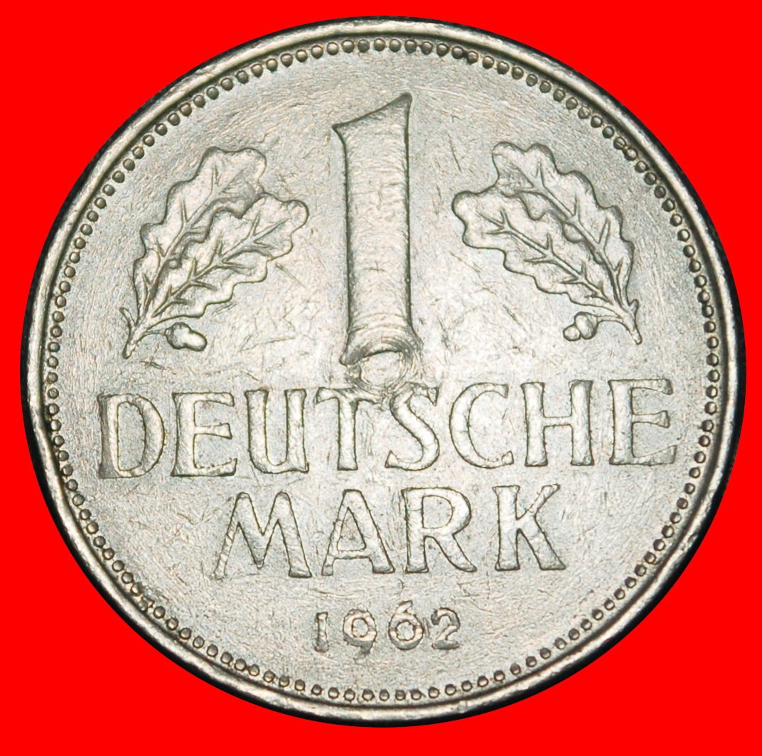  Ⰶ NOT COMMUNIST TYPE (1950-2001): GERMANY ★ 1 MARK 1962D BAVARIA! I A r1!★LOW START ★ NO RESERVE!   