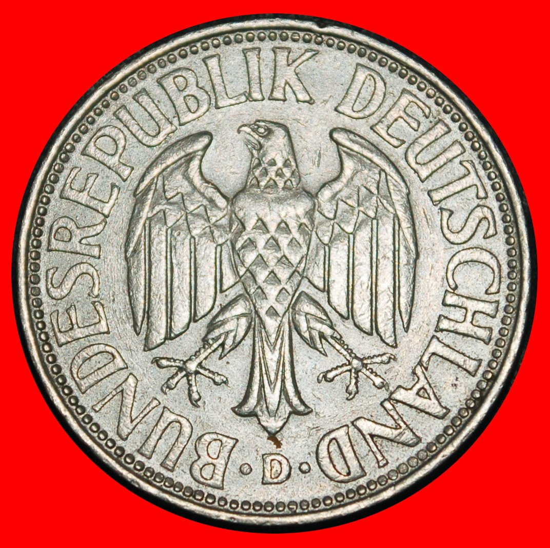  Ⰶ NOT COMMUNIST TYPE (1950-2001): GERMANY ★ 1 MARK 1962D BAVARIA! I A r1!★LOW START ★ NO RESERVE!   