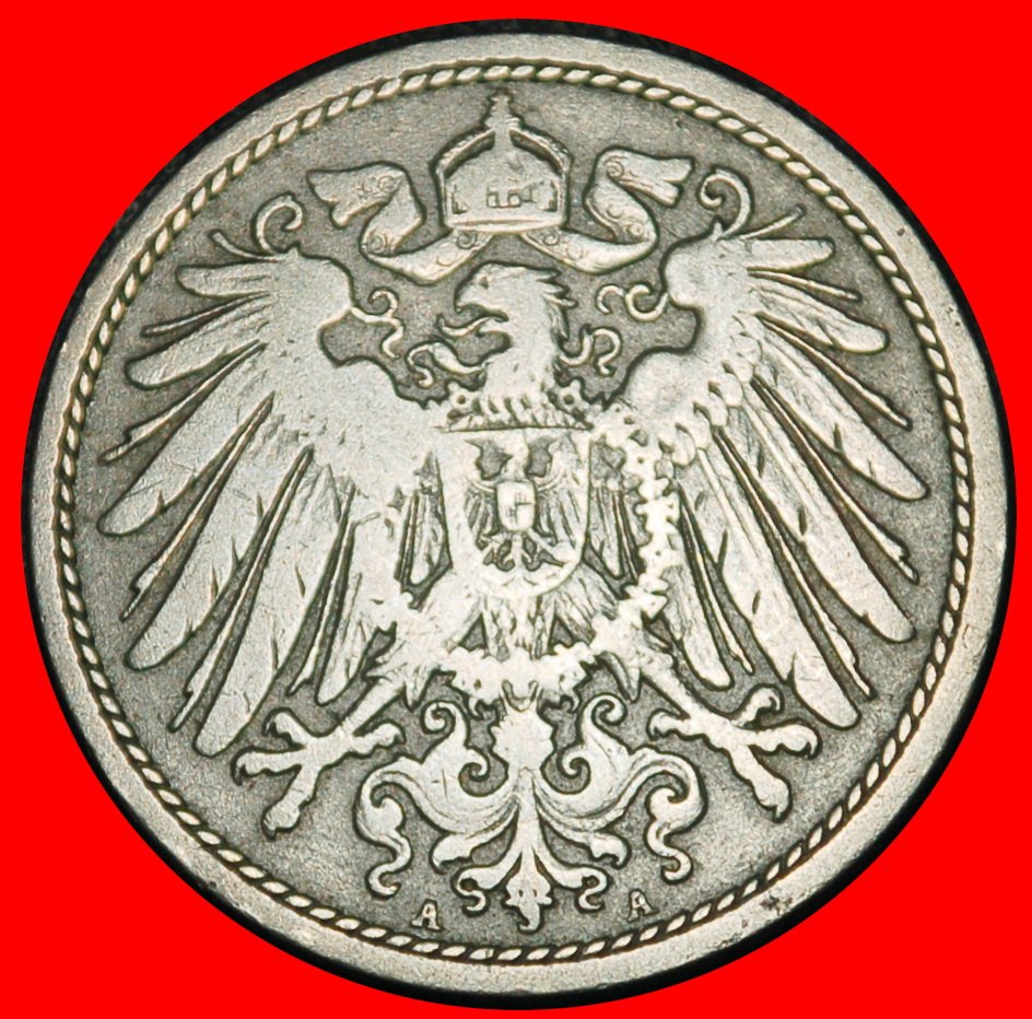  Ⰶ EAGLE (1890-1916): GERMANY★10 PFENNIGS 1896A PRUSSIA! WILLIAM II 1888-1918★LOW START ★ NO RESERVE!   