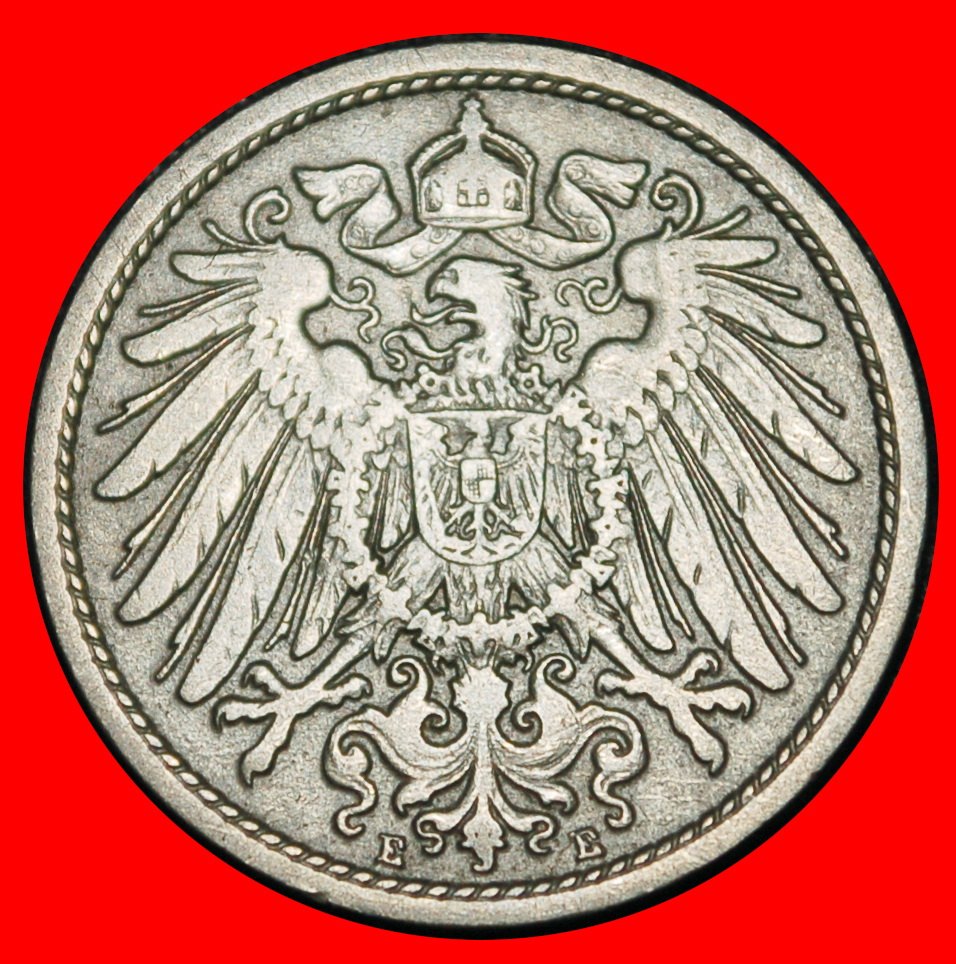  Ⰶ ADLER (1890-1916): DEUTSCHLAND ★ 10 PFENNIG 1896E SACHSEN! WILHELM II. (1888-1918)★OHNE VORBEHALT!   