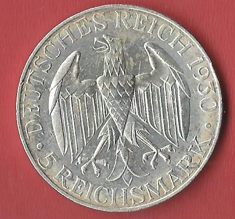  Weimar 5 Mark Zeppelin 1930 E  Koblenzer Muenzen Studio Münzankauf Koblenz Frank Maurer AL576   