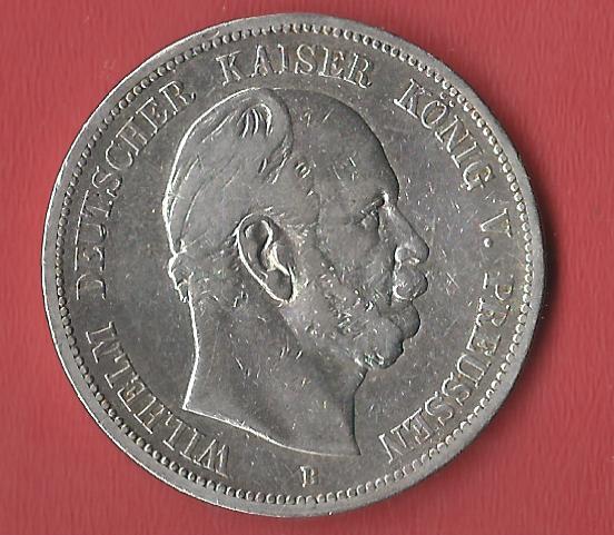  5 Mark Preussen 1876 B  Koblenzer Muenzen Studio Münzankauf Koblenz Frank Maurer AL579   