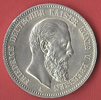  2 Mark Friedrich III 1888  Koblenzer Muenzen Studio Münzankauf Koblenz Frank Maurer AL580   