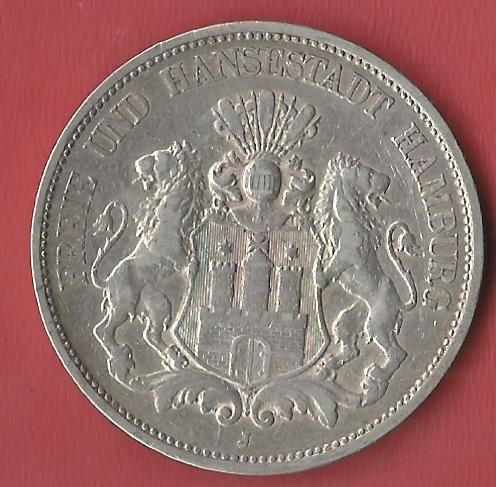  5 Mark Hamburg 1891  Koblenzer Muenzen Studio Münzankauf Koblenz Frank Maurer AL581   