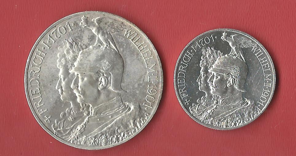  2+5 Mark 200 J. 1901  Koblenzer Muenzen Studio Münzankauf Koblenz Frank Maurer AL582   
