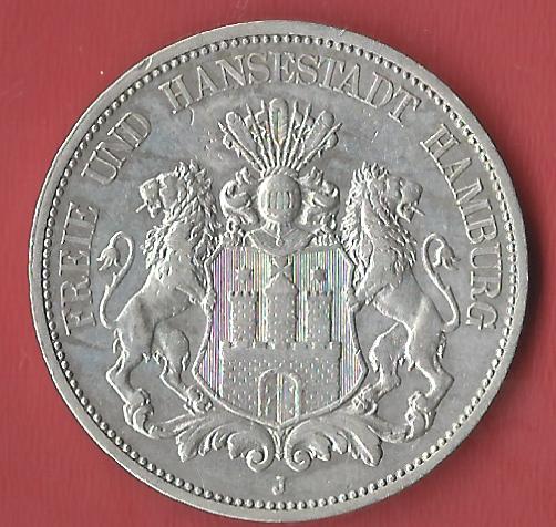  5 Mark Hamburg 1875 J Koblenzer Muenzen Studio Münzankauf Koblenz Frank Maurer AL585   