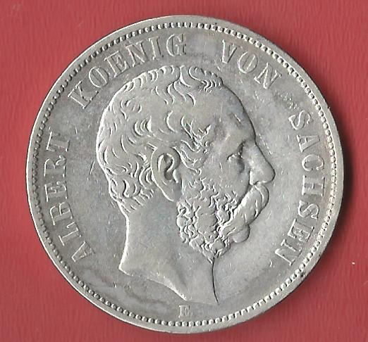  5 Mark Sachsen 1875 E Koblenzer Muenzen Studio Münzankauf Koblenz Frank Maurer AL586   