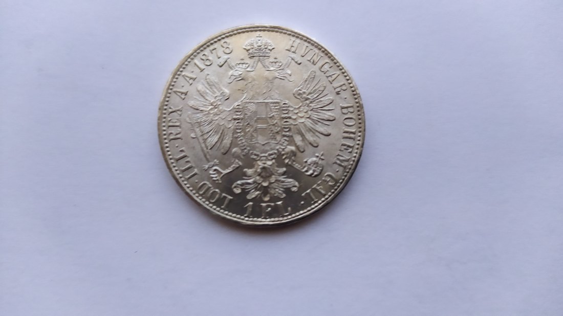 1 Florin 1878 Austria Silver 900 UNC