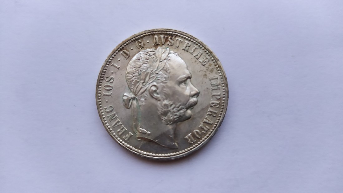  1 Florin 1879  Austria  Silver 900   UNC   