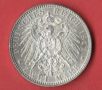  2 Mark Luitpold 1911 Koblenzer Muenzen Studio Münzankauf Koblenz Frank Maurer AL591   