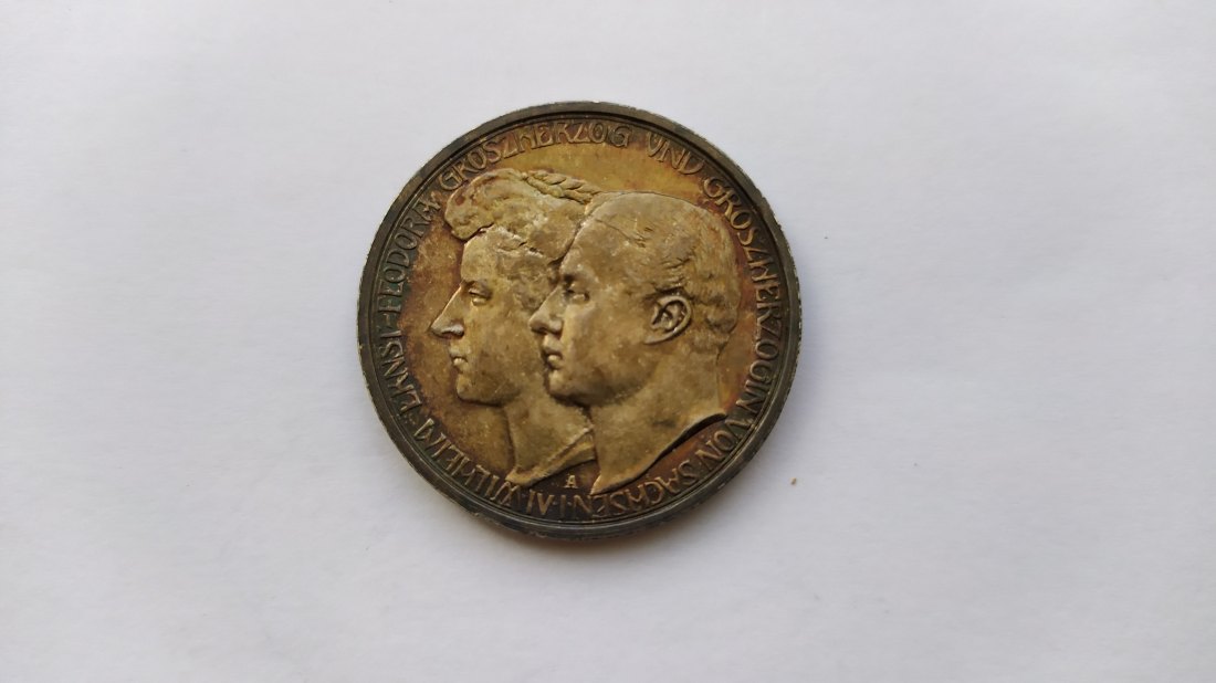  3 Mark 1910 A  Saxe-Weimar-Eisenach  Germany   Mintage 133 000   