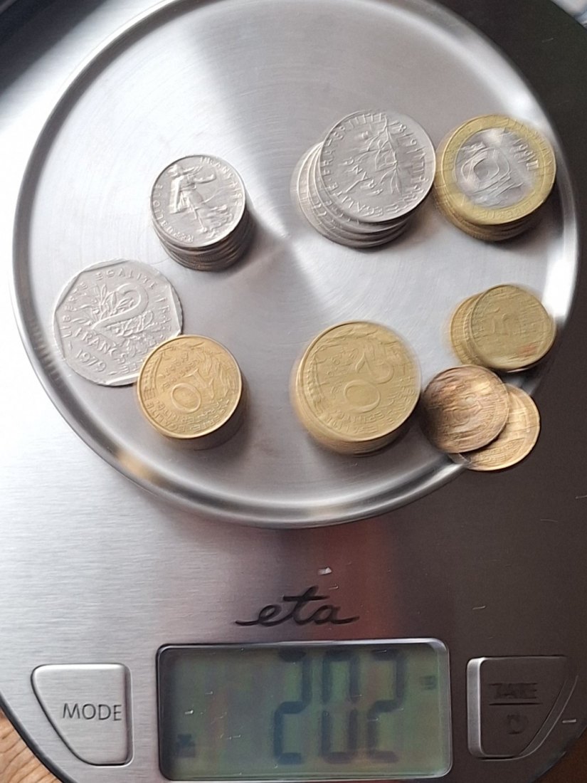  Frankreich 5 Centimes bis 10 Francs 1930er bis 1990er Lot 1 (2 France 1979) Gewicht:202g   