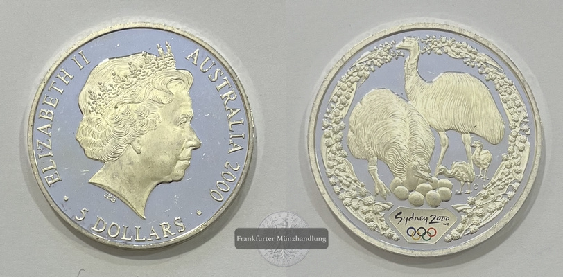  Australien 2000 5 Dollar Sydney 2000 Series FM-Frankfurt Feinsilber: 31,6g   