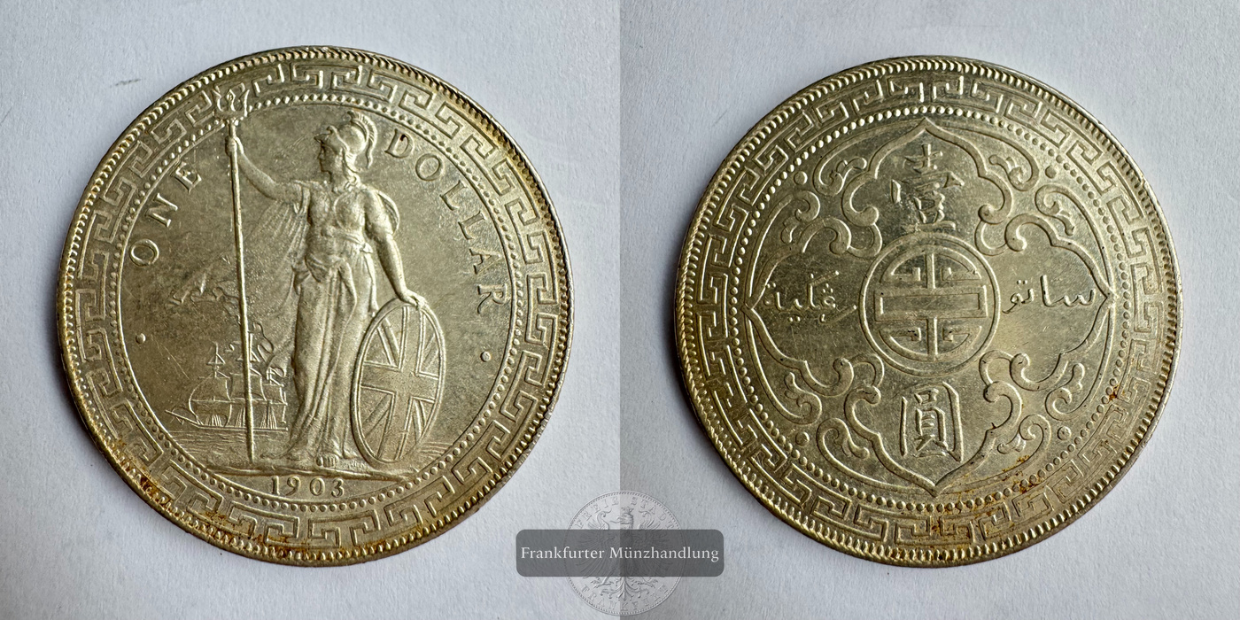  Vereinigtes Königreich / 1 Dollar (British Trade $) 1903 (1895-1935) FM-Frankfurt Feinsilber: 24,25g   