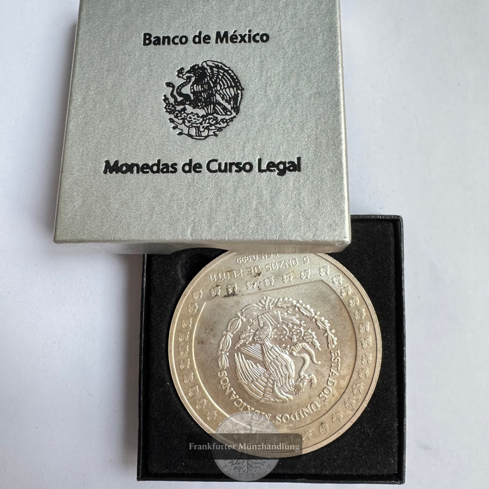  Mexiko / 10 Neue Pesos Piedra de Tizoc 5 oz 1993 (1992-93) FM-Frankfurt KM#650 Feinsilber: 155,5g   