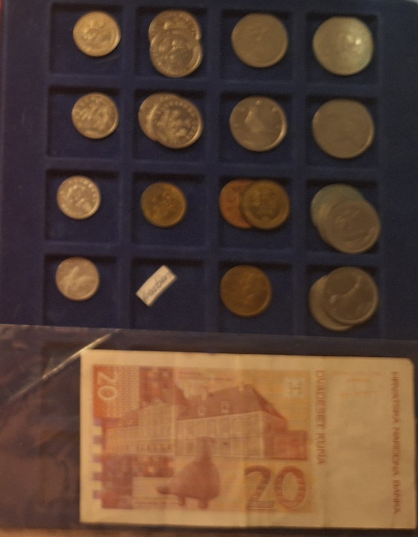  Kroatien,1 Lipa-20Kuna (Banknote 2001) Gesamtgewicht: 83g   